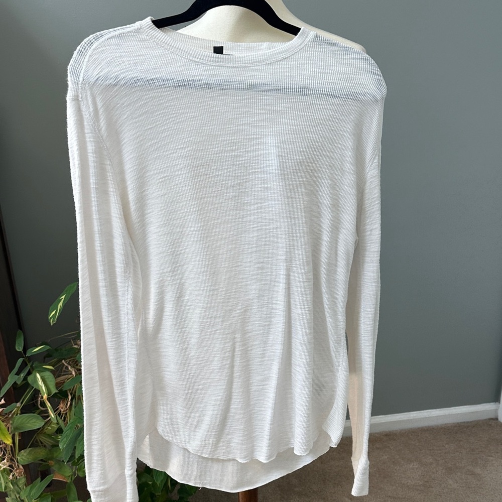 Vince White Long Sleeve Tee